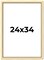 Simple Gold Picture Frame - UV Acrylic, Foam Board Backing, Hanging Hardware